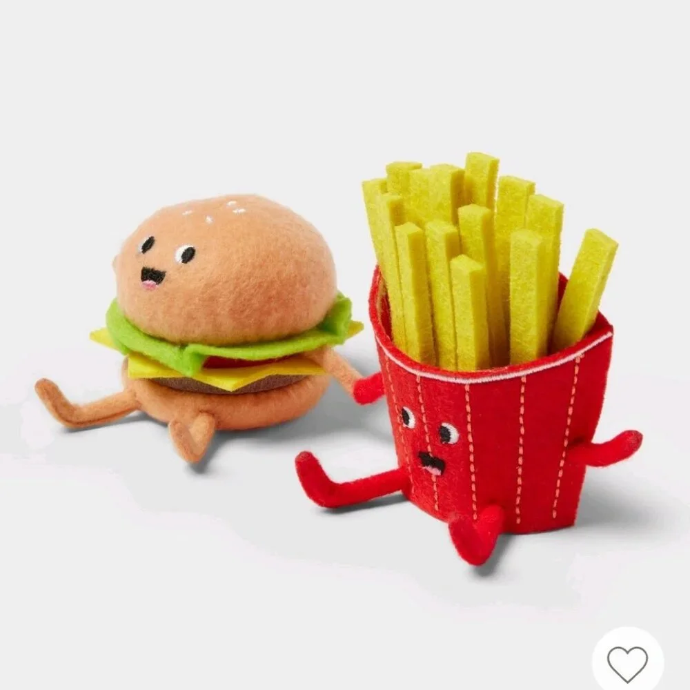 Target Sun Squad 2025 Cheeseburger and Fries Felt Duo NWT
